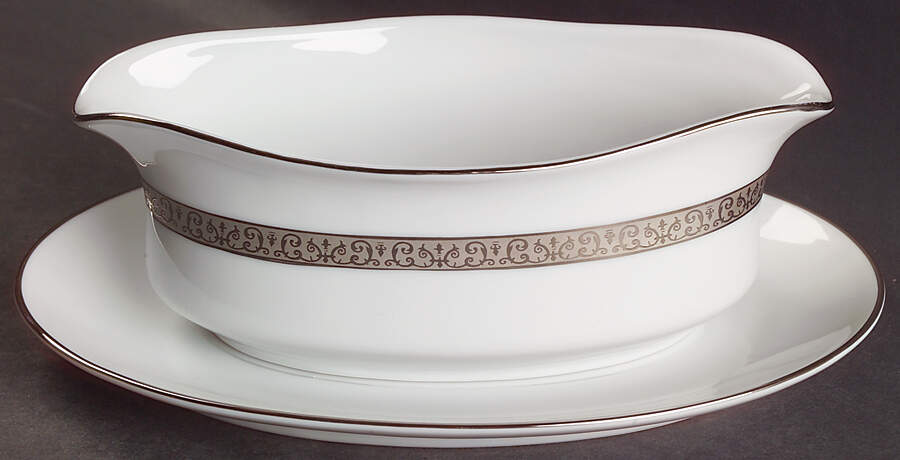 Platinum Buffet Gravy Boat & Underplate by Royal Gallery-1