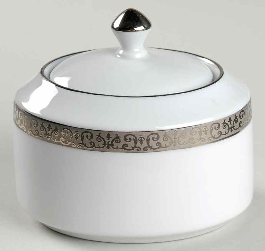 Platinum Buffet Sugar Bowl & Lid by Royal Gallery-1