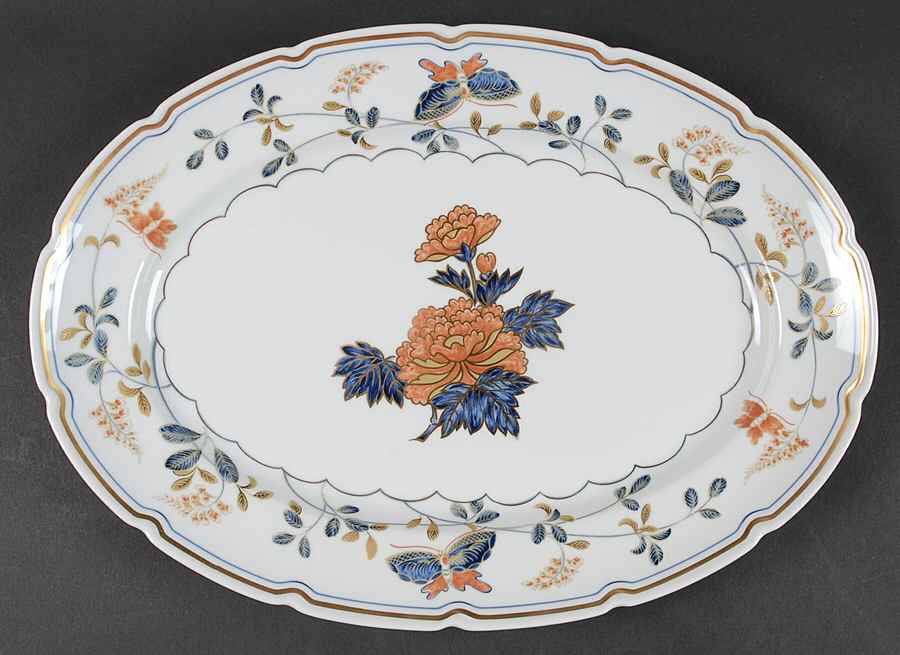 Papillons 14" Oval Serving Platter by Raynaud-1