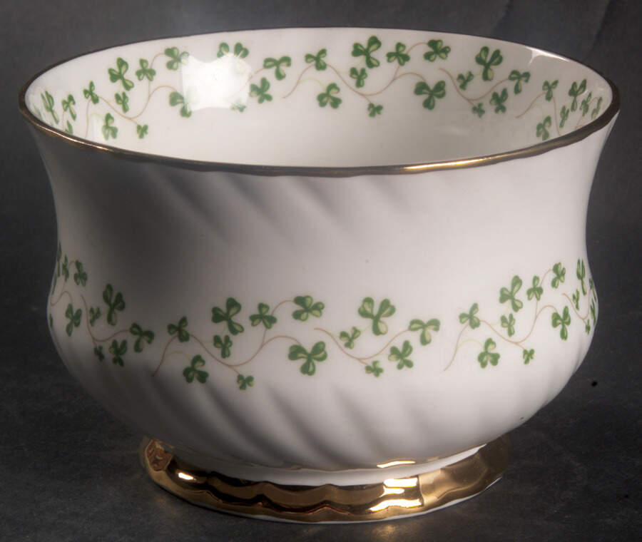 Shamrock Open Sugar Bowl by Royal Tara-1