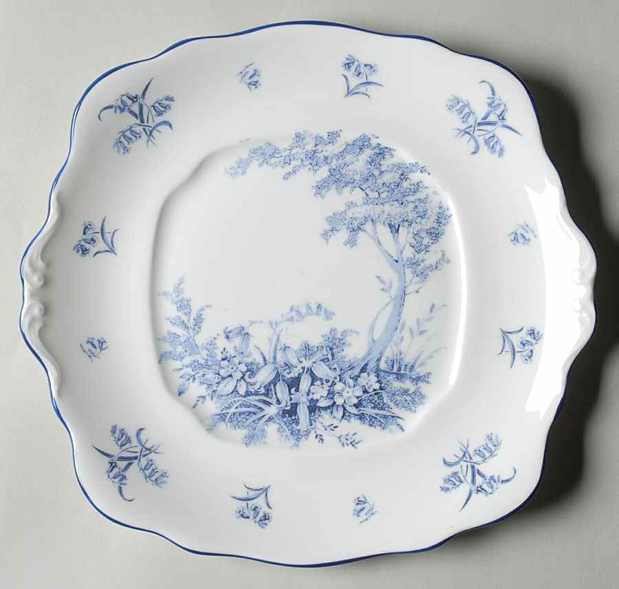 Bluebell Wood Square Handled Cake Plate by Royal Albert-1