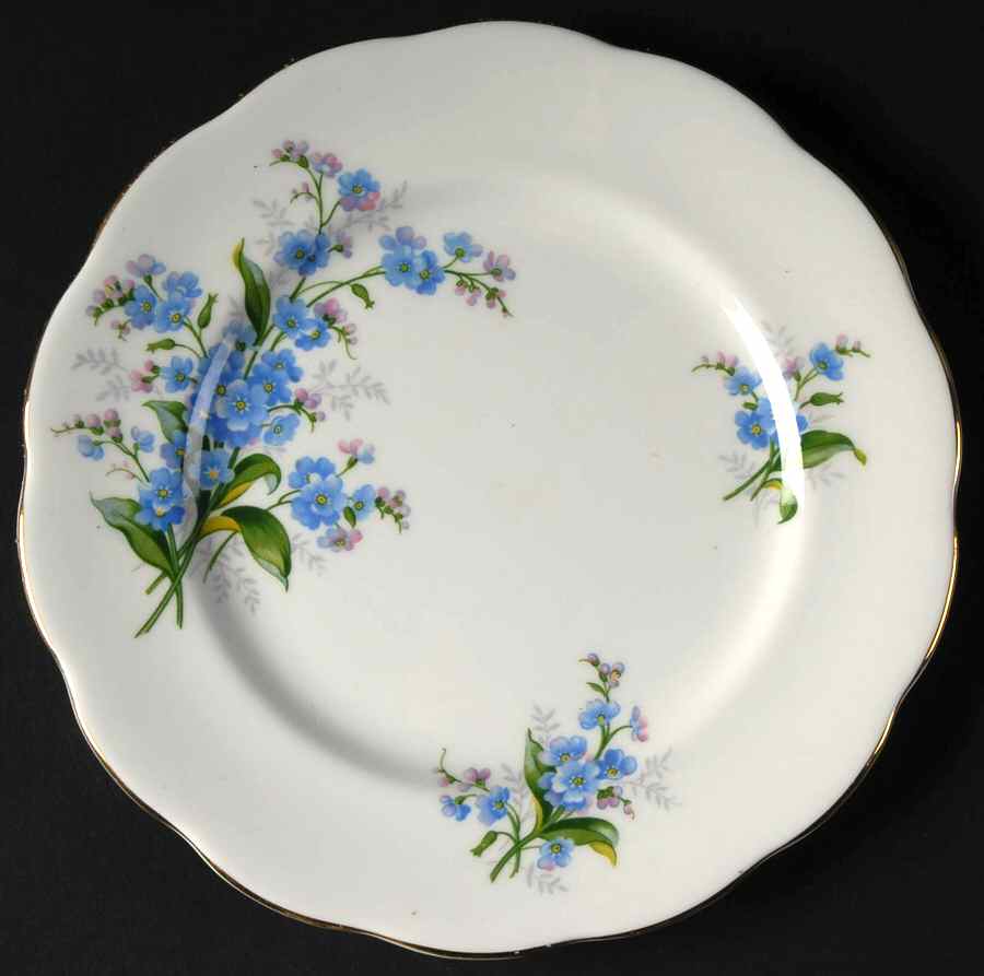 Forget Me Not (Victoria) Bread & Butter Plate by Royal Albert-1