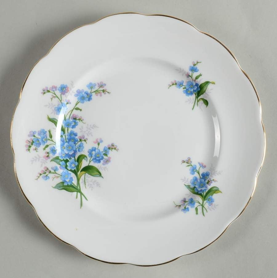 Forget Me Not (Victoria) Dessert/Pie Plate by Royal Albert-1