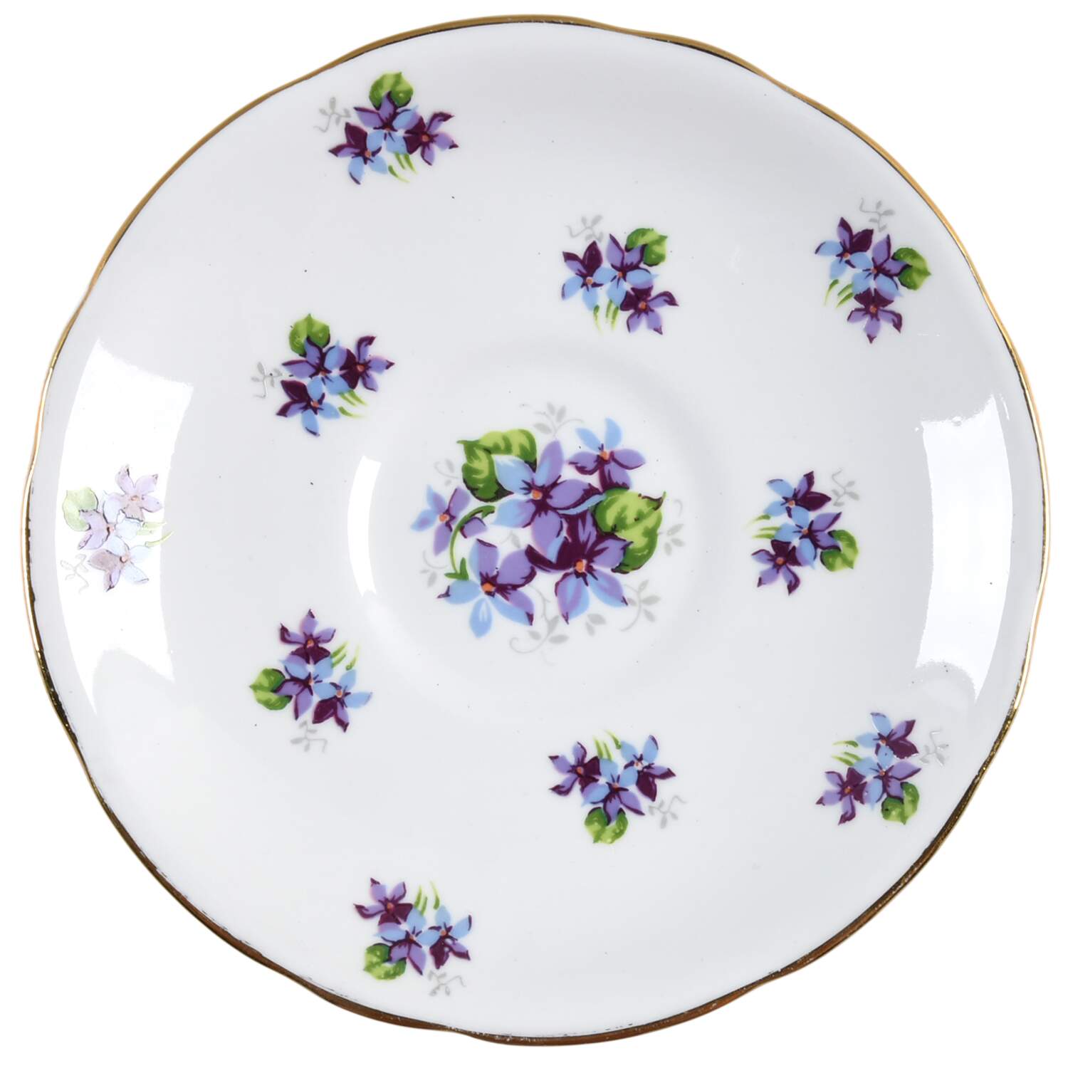 Sweet Violets (Not Embossed Gold) Saucer by Royal Stafford-1