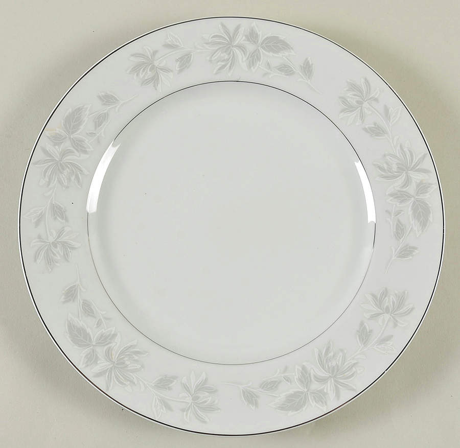 White Dawn Dinner Plate by Royal Sovereign-1