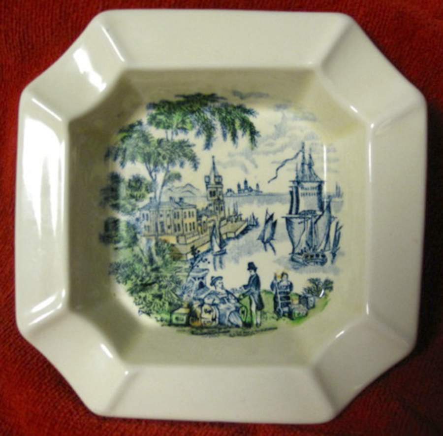 Safe Harbour Multicolor Mustard Small Ashtray by Royal Staffordshire-1