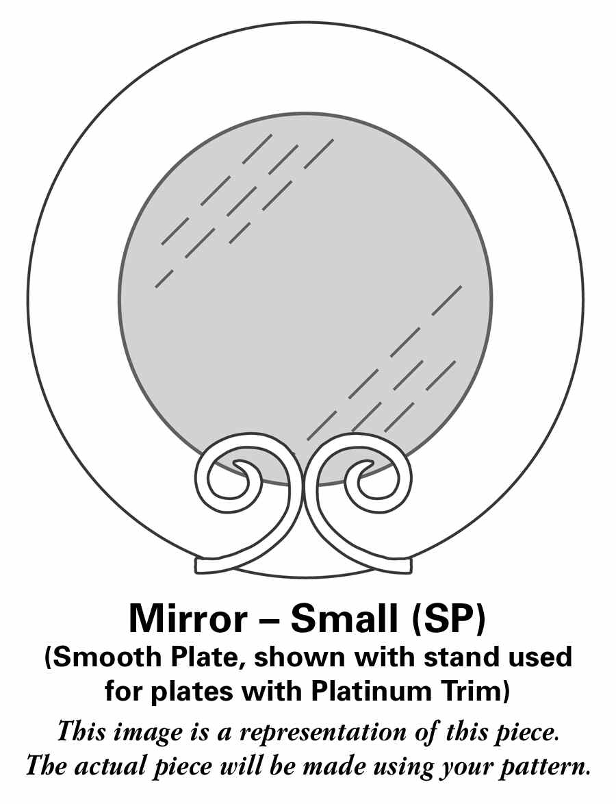 Lace Point Mirror-Small (SP) HC by Diamond Craft-1