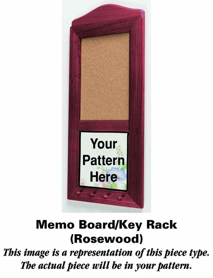 Botanical 15" Rosewood Memo Board/Key Rack  HC by Better Homes and Gardens-1