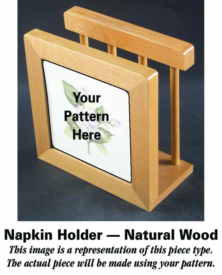 Gypsy 6 1/8" Natural Wood Napkin Holder  HC by Denby-Langley-1
