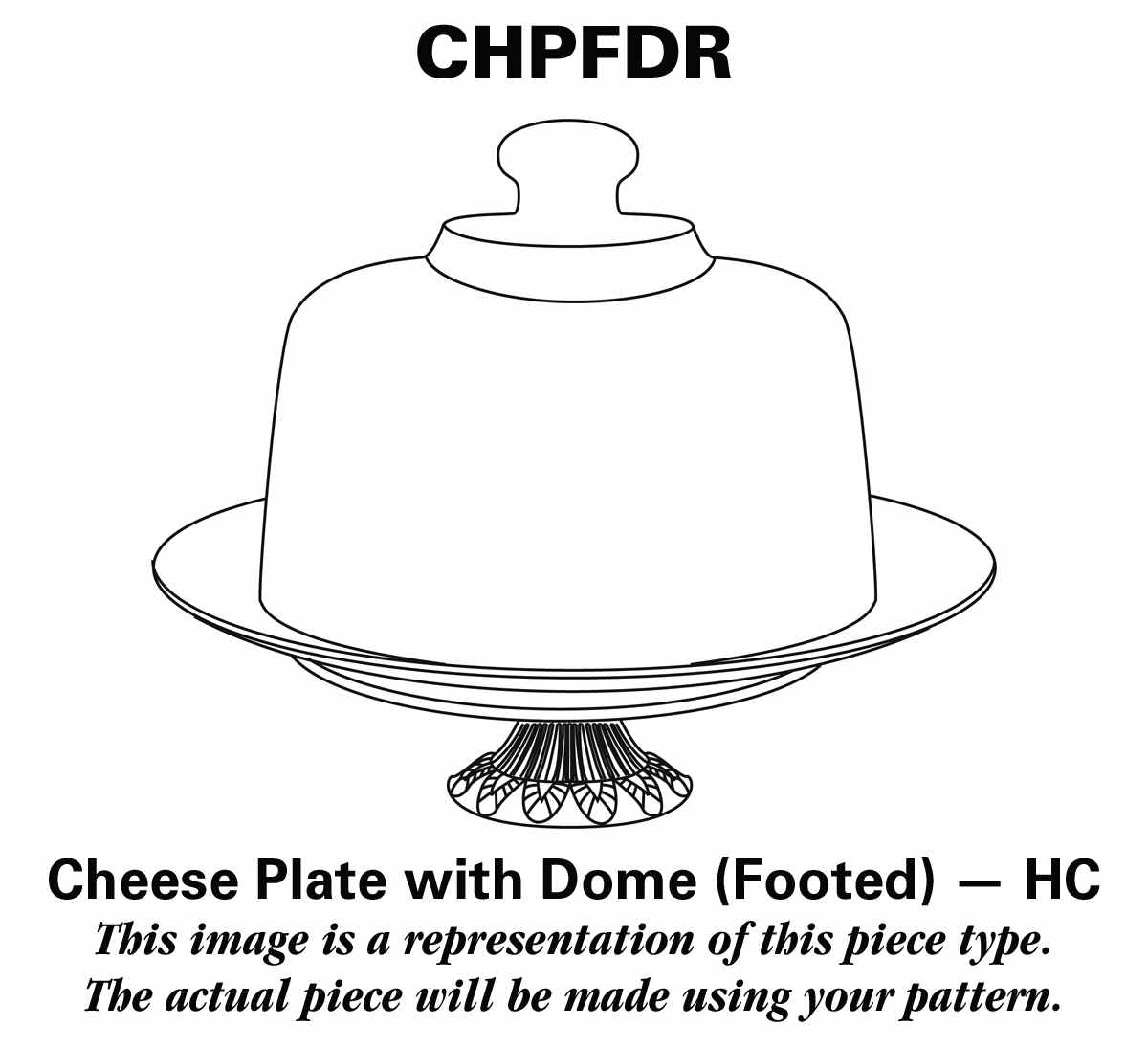 Blue Jetty Water 6 1/2"-7 1/2" Footed Cheese Plate w/ Glass Dome HC by Denby-Langley-1