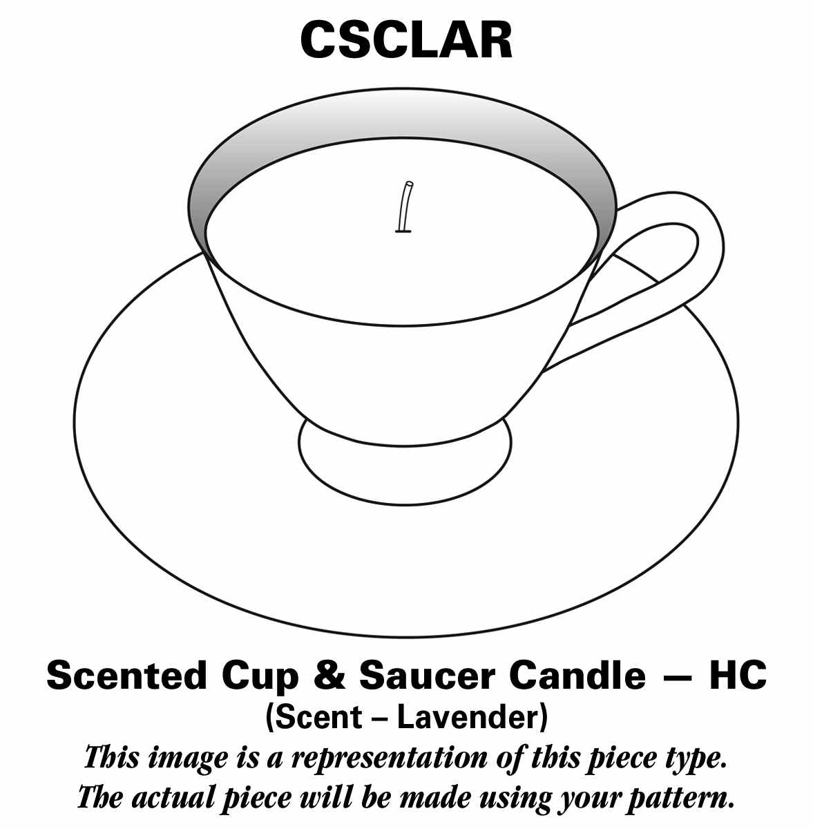 Dragon Green Scented Cup & Saucer Candle-Lavender  HC by Booths-1