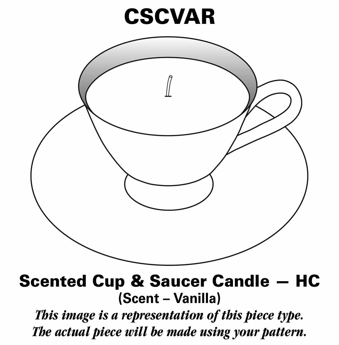 China Scented Cup & Saucer Candle-Vanilla  HC by Denby-Langley-1
