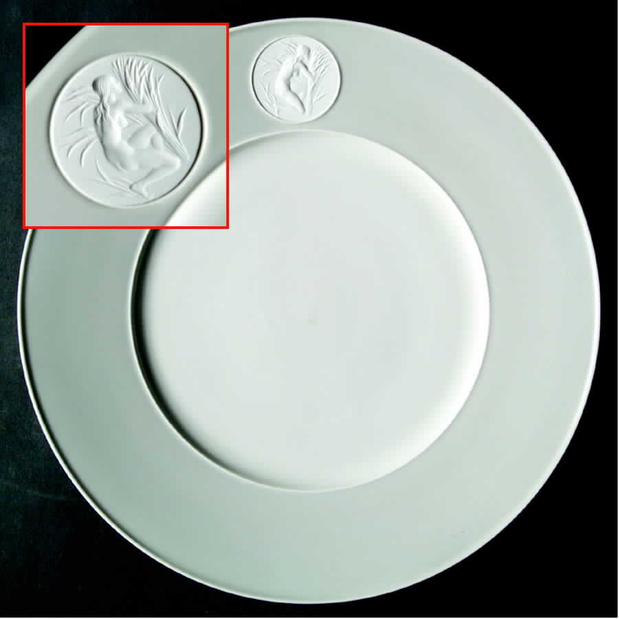 Arcadia Gray (No Trim, Cream Background) Dinner Plate by Royal Berlin-1