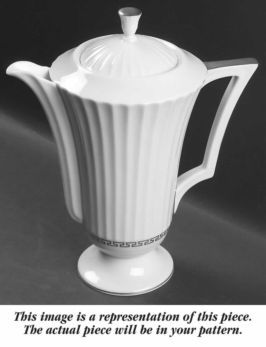 Lenore Pink Border Coffee Pot & Lid by Lenox-1