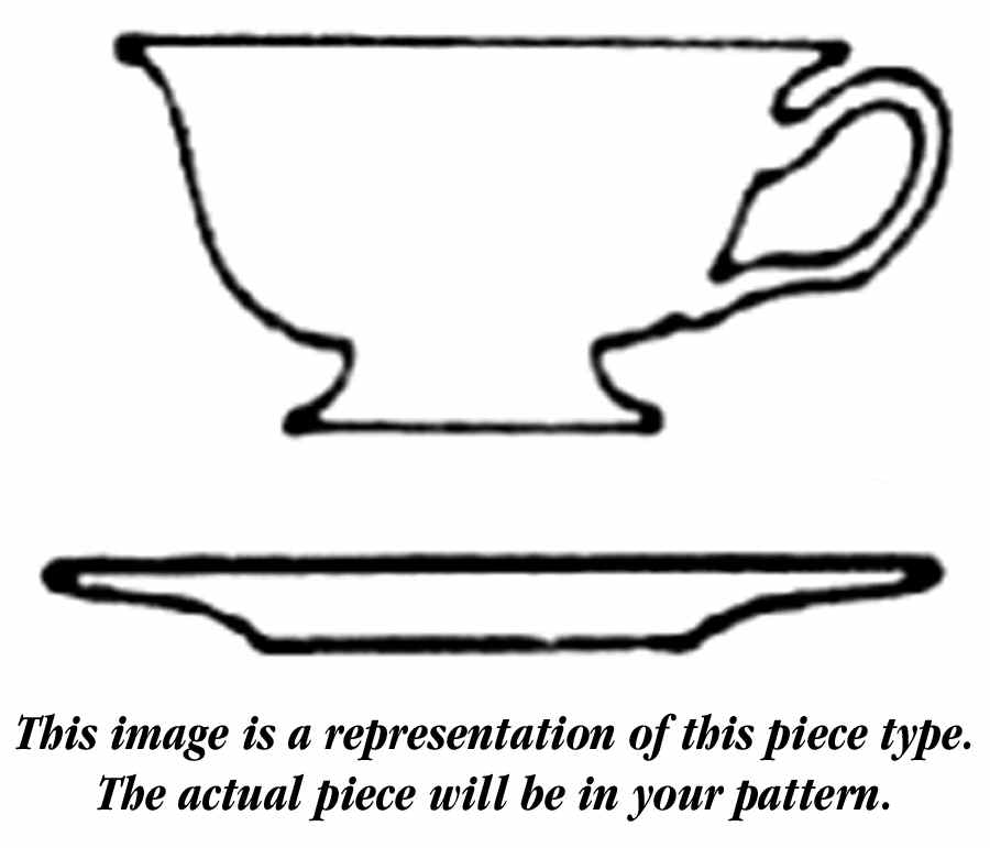 Savoy Footed Cup & Saucer Set by Castleton (USA)-1