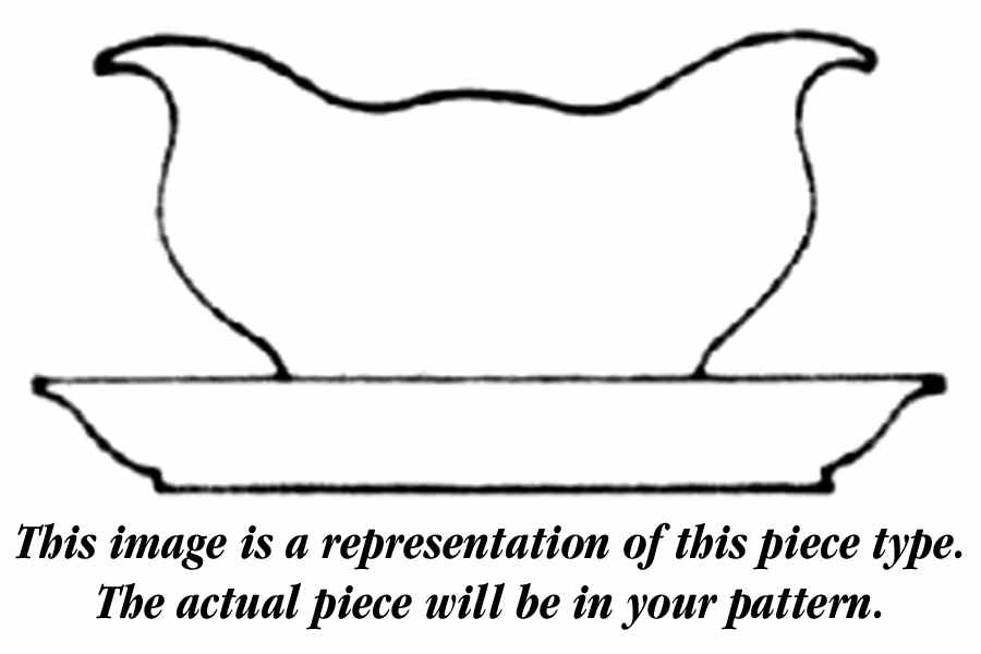 C39 Gravy Boat with Attached Underplate by Castleton (USA)-1