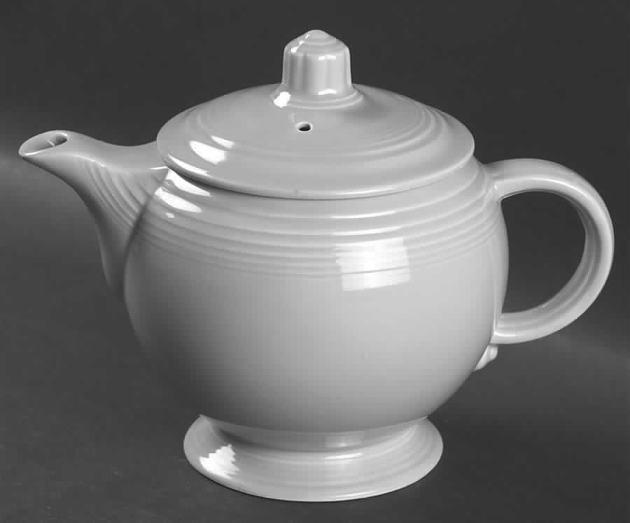 Fiesta Retro Blue Stripe Teapot & Lid by Homer Laughlin -1