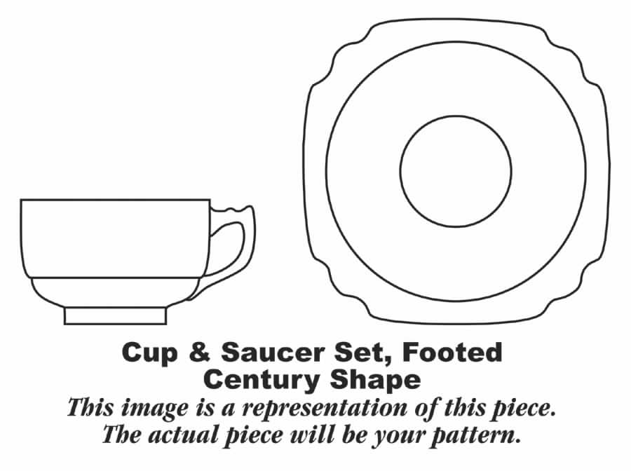 C41 Footed Cup & Saucer Set by Homer Laughlin -1