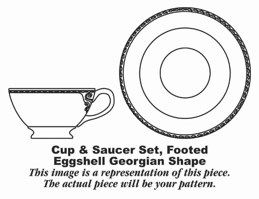 HLC407 Footed Cup & Saucer Set by Homer Laughlin -1