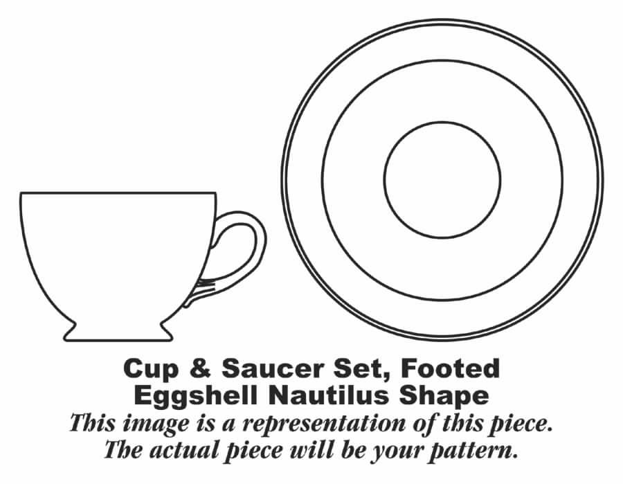 HLC561 Footed Cup & Saucer Set by Homer Laughlin -1