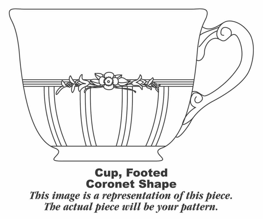Platinum Wreath Footed Cup by Homer Laughlin -1