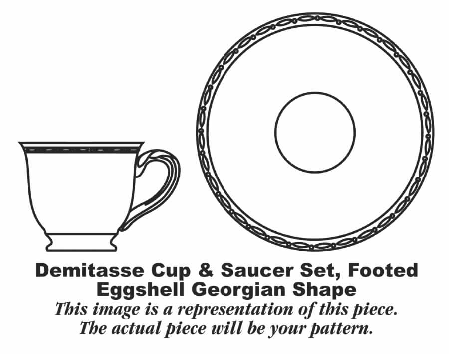 HLC603 Footed Demitasse Cup & Saucer Set by Homer Laughlin -1