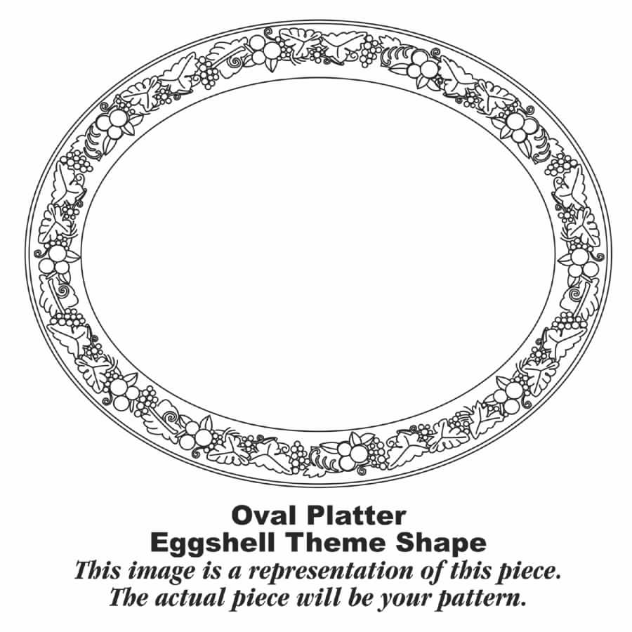 TH10 11" Oval Serving Platter by Homer Laughlin -1