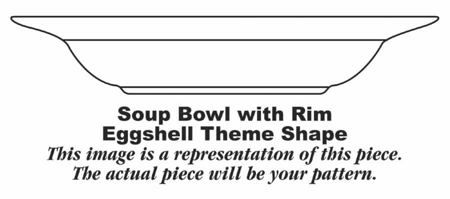 Cameo (Theme Shape) Rim Soup Bowl by Homer Laughlin -1