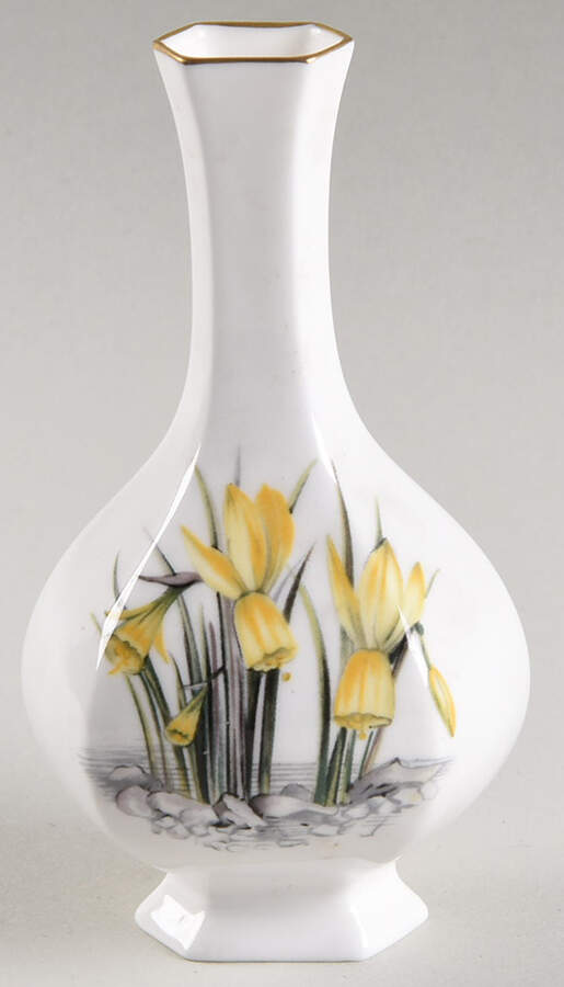 Alpine Flowers 4" Bud Vase by Royal Worcester-1
