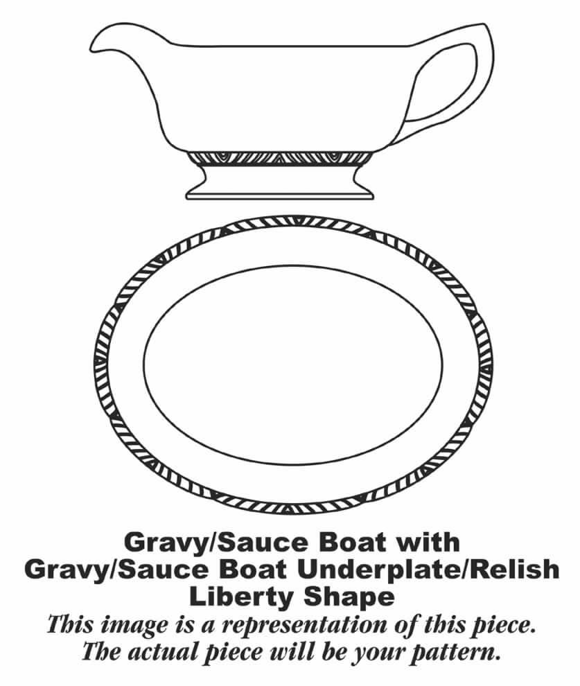 HLC490 Gravy Boat & Underplate by Homer Laughlin -1