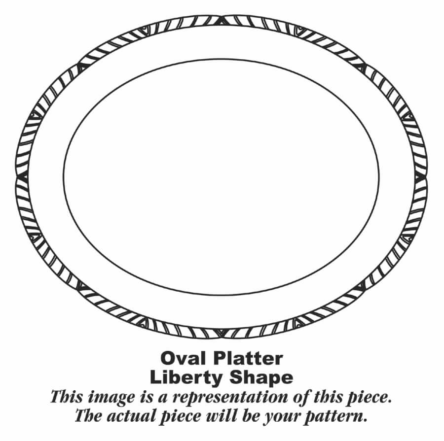 Windsor Rose 15" Oval Serving Platter by Homer Laughlin -1