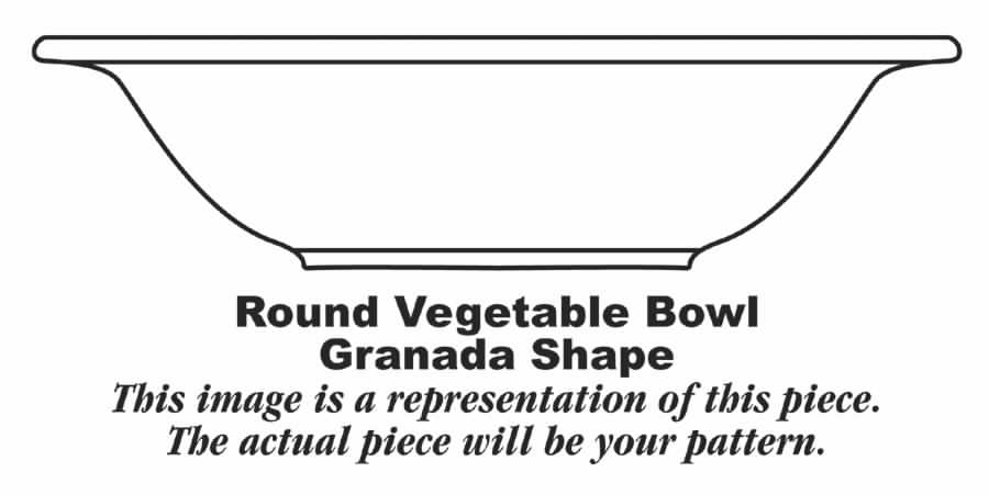 Granada White 9" Round Vegetable Bowl by Homer Laughlin -1