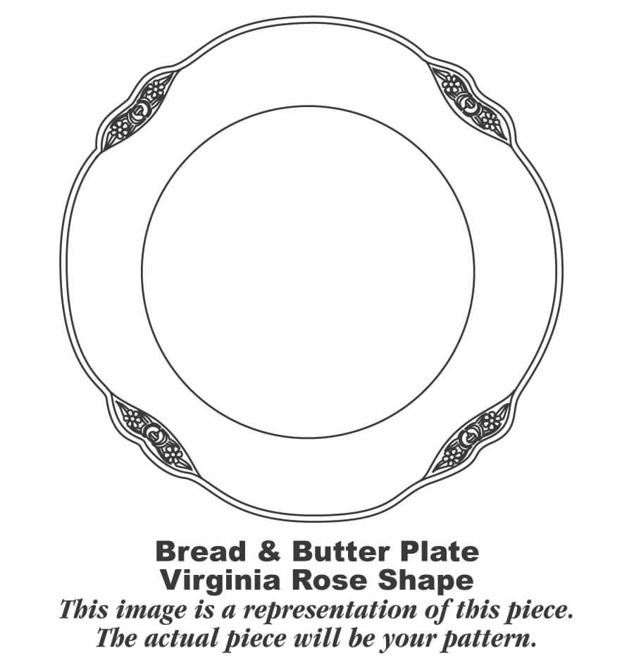 Fluffy Rose 5 (No Trim) Bread & Butter Plate by Homer Laughlin -1