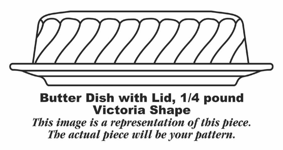Silver Swirl 1/4 Lb Covered Butter by Homer Laughlin -1
