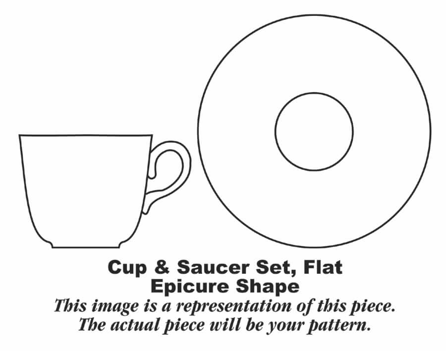 HLC2229 Flat Cup & Saucer Set by Homer Laughlin -1