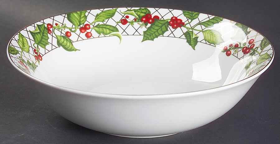 Holly Berry 9" Round Vegetable Bowl by Reed & Barton-1