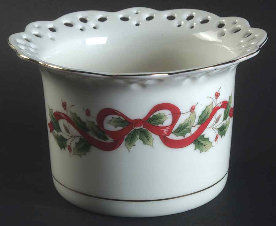 Holly Holiday 3" Pierced Pillar Candleholder by Royal Limited-1