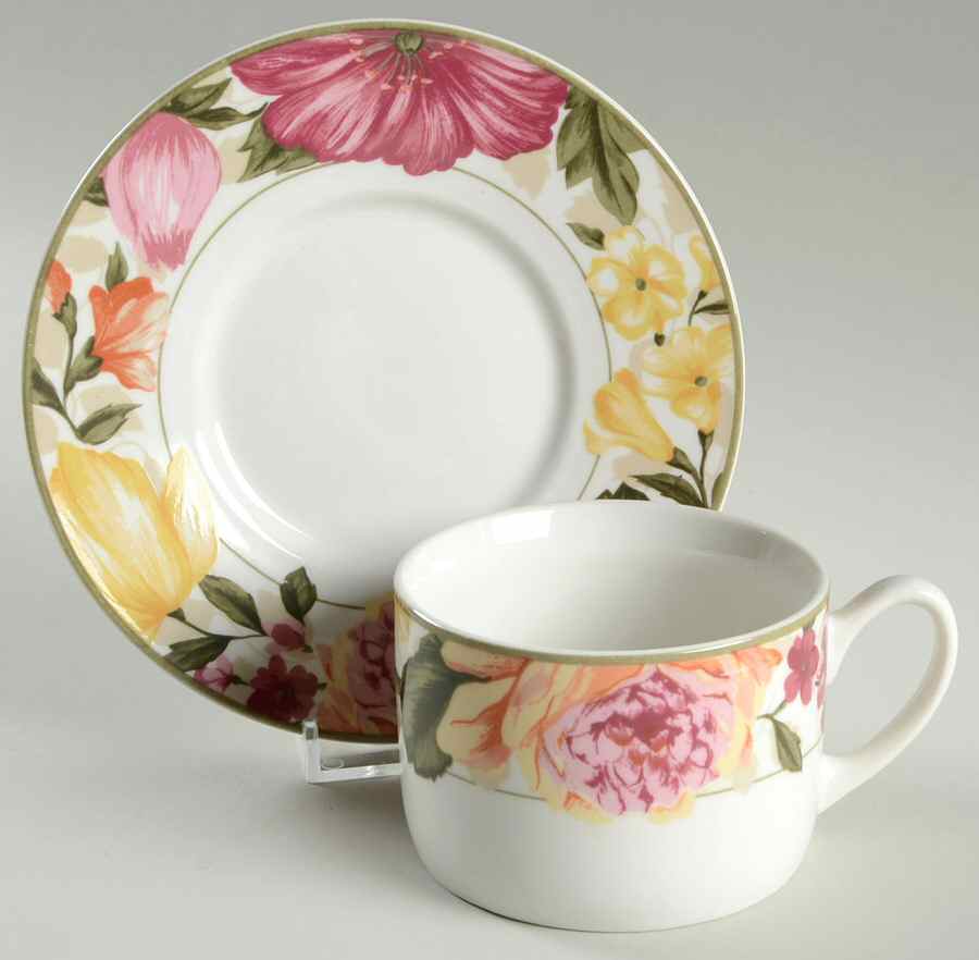 Katrina Flat Cup & Saucer Set by Reed & Barton-1