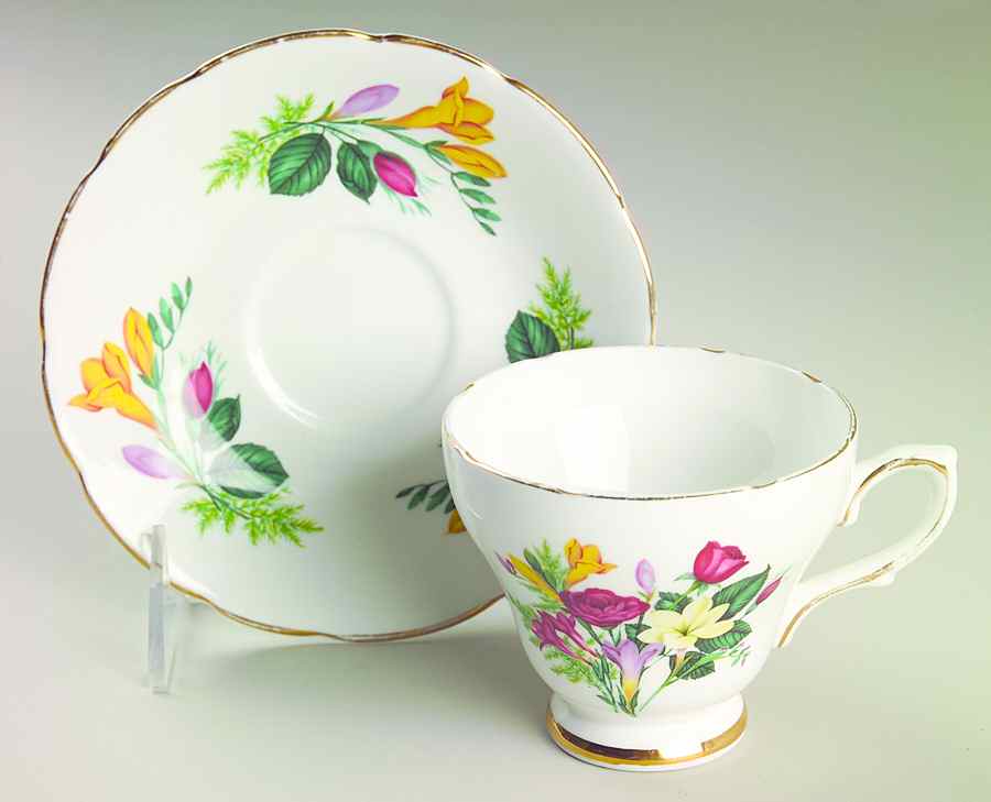 RKD1 Footed Cup & Saucer Set by Royal Kendall-England-1