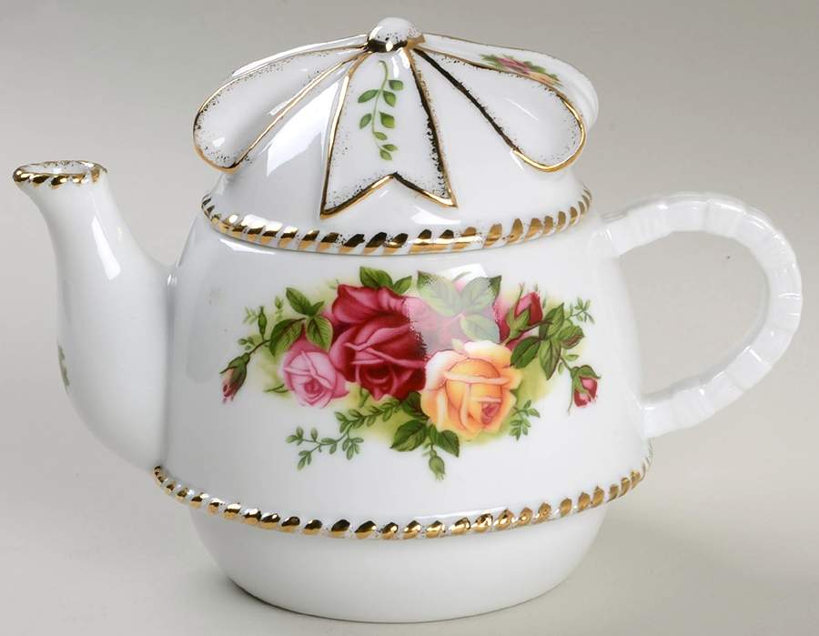 Old Country Roses Teapot for Individual Teapot & Lid with Cup by Royal Albert-1