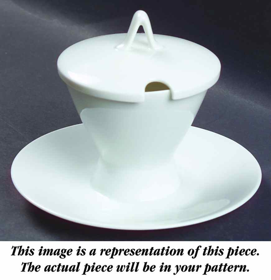 Japanese Quince (Gold Trim) Mustard with Lid & Attached Underplate by Rosenthal - Continental-1