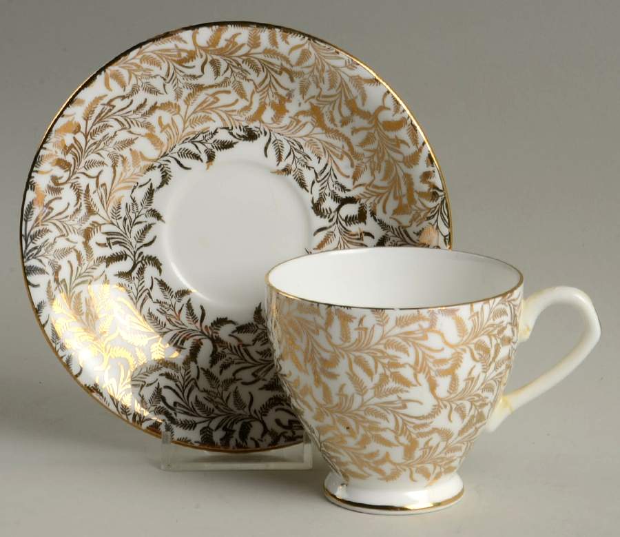 1284 Footed Cup & Saucer Set by Royal Seagrave-1