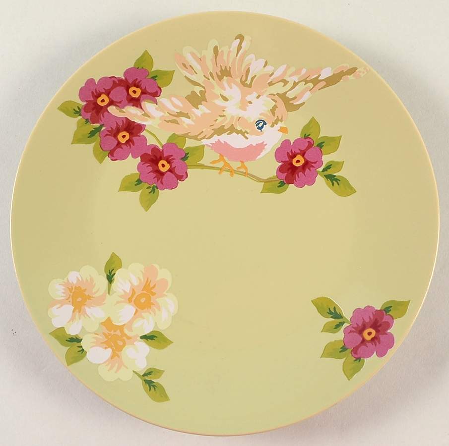 Songbird Garden Leaf Salad Plate by Rosie B Farmer-1