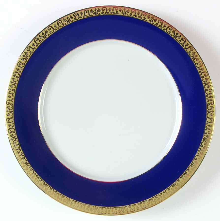 Gold Castle Blue Dinner Plate by Royal Gallery-1