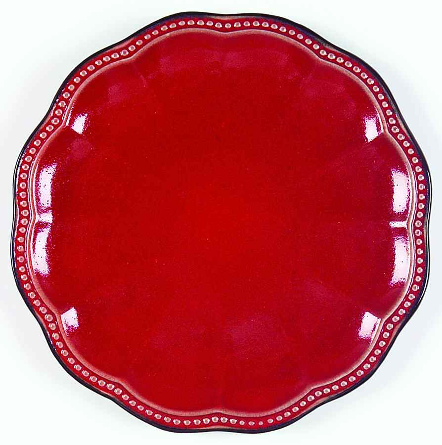 Hobnail Red (Round) Dinner Plate by Roscher & Co-1