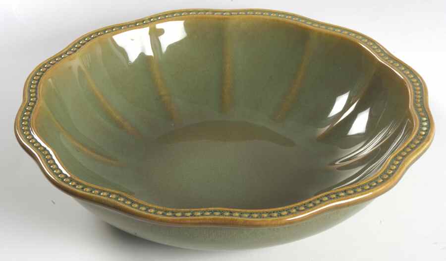 Hobnail Fall Green 11" Large Salad Serving Bowl by Roscher & Co-1