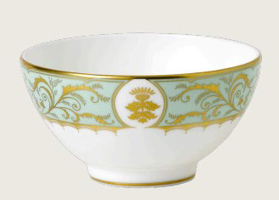 Darley Abbey Harlequin Green Rice Bowl by Royal Crown Derby-1