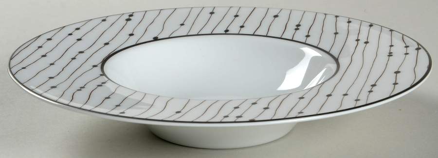 Pluies Platinum Rim Soup Bowl by Raynaud-1