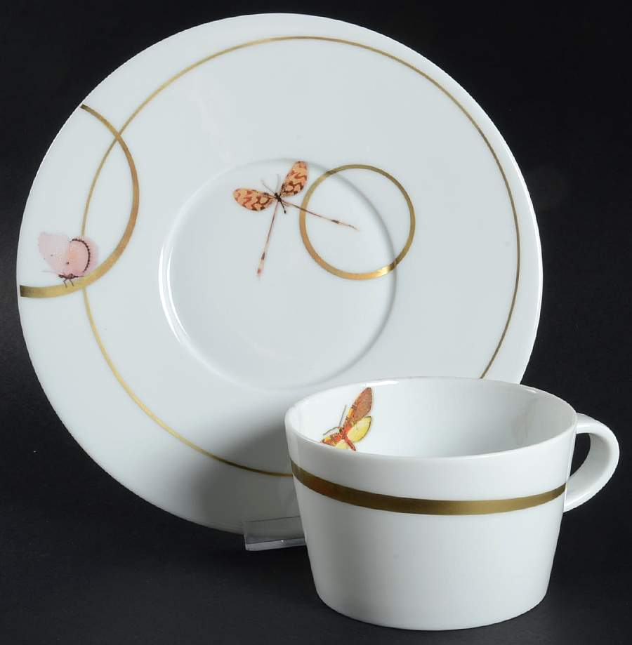 Metamorphoses Flat Cup & Saucer Set by Raynaud-1