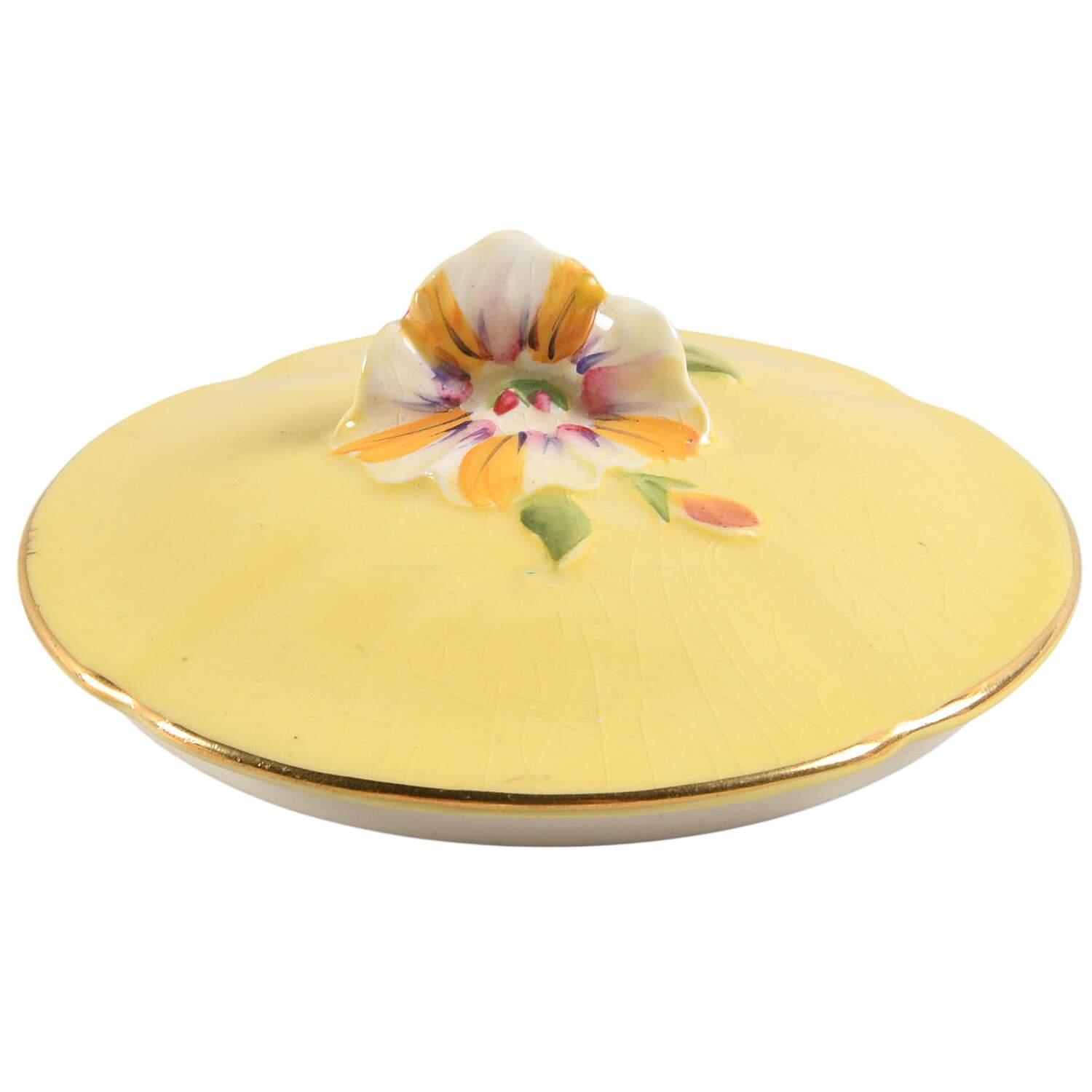 Petunia (Yellow) Lid for Sugar Bowl by Royal Winton-1